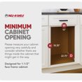 thumbnail image 4 of Rev-A-Shelf 35 Qt Pullout Top Mount Trash Cans for Base Cabinets, 4WCTM-18DM2, White, 4 of 12