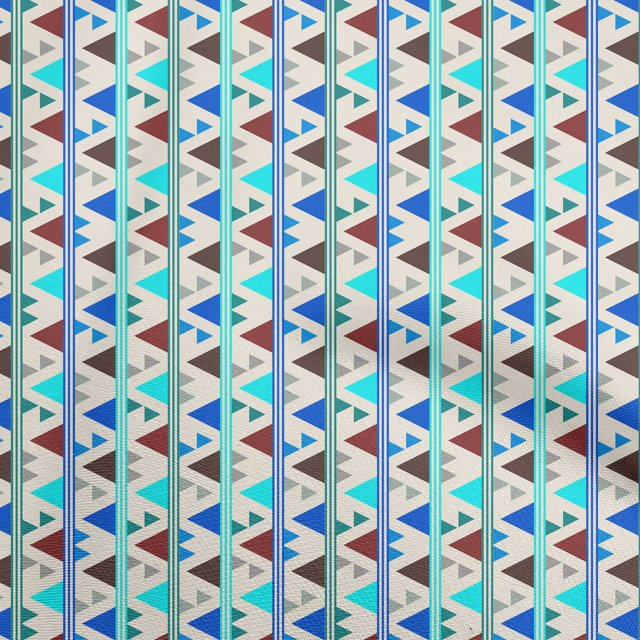 oneOone Silk Tabby Aqua Blue Fabric Geometric Sewing Craft Projects Fabric Prints By Yard 42 Inch Wide