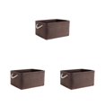 thumbnail image 1 of relayinert Contenant de Rangement pour l'Organisation et Poignée en Corde Robuste Boîte de Rangement Pliable Brun 31*21*13 Ensemble de 3, 1 of 6