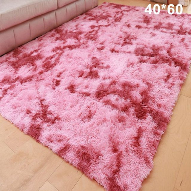 Living Room Carpet Bedroom Bedside Mat Simple Modern Household Floor Rug Soft Multi-zone Use Blanket(Khaki 80cm*120cm)