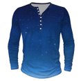 thumbnail image 4 of FAIWAD Plus Size Tops for Men Long Sleeve Button Pullover Casual Slim Comfy Basic Stretch Workout Shirts, 4 of 4