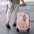 thumbnail image 4 of Travel Luggage Cover Suitcase Protector Fits 18-32 Inch Luggage Wheel Covers Patterned Travel Related Items Flower Luggage Protector Elastic Luggage Anti-scratch Suitcase Cover L, 4 of 5