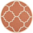 thumbnail image 1 of Safavieh Courtyard Terracotta Indoor Outdoor Rug - Round 5'3", 1 of 4