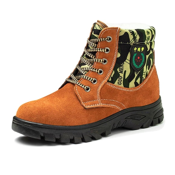 WEAIXIMIUNG Mens Boots Casual Cowboy Winter High Top Labor Shoes for Men Non Smashing and Non Piercing Work Shoes Snow Boots