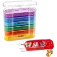 thumbnail image 1 of Weekly Stackable Pill Organizer,4 Times A Day Pill Organizer Box Morning, Noon, Evening, and Bedtime,7 Stackable Compartments, 1 of 7