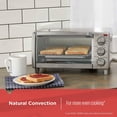 thumbnail image 2 of BLACK+DECKER™ Natural Convection 4-Slice Toaster Oven, Stainless Steel, Bake, Broil, Toast, Keep Warm Cooking Functions, 2 of 10