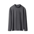 thumbnail image 2 of Ailaofu Turtleneck Long Sleeve Soft Cotton Mock Neck Shirt Solid Color Basic Tee Tops, 2 of 4