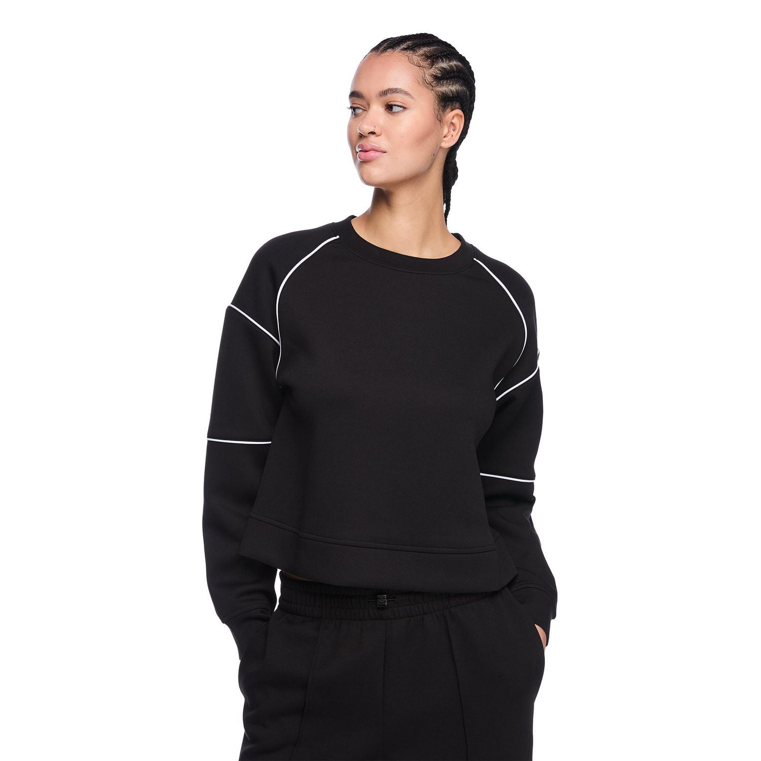Chandail à encolure ras du cou en tricot doux Athletic Works pour femmes