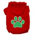 thumbnail image 1 of Green Swiss Dot Paw Screen Print Pet Hoodies Red Size Xs (8), 1 of 1