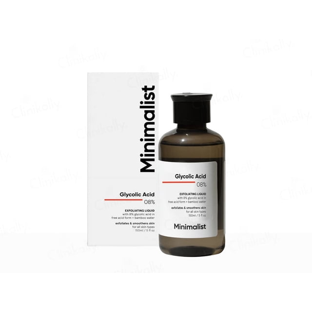 Minimalist 8% Glycolic Acid Exfoliating Liquid, 150ml Each (Pack of 2)