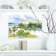 thumbnail image 1 of Aquarelle Forêt d'Automne et Lac - Impression d'Art sur Toile Paysage, 1 of 3