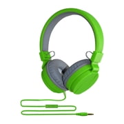 Bunblic Wired Headset over Ear Headphone Students Office Gaming Gifts for Women with Microphone Home Adjustable Headband Professional Green