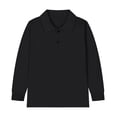 thumbnail image 4 of WUANDIXFA Chandail à Col Rond pour Garçons Chemise pour Garçons T-Shirt à Manches Longues T-Shirt en Coton pour Enfants École Chemise de Base à Col pour Filles Noir, 4-5 Ans, 4 of 5
