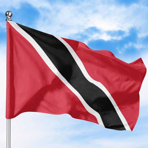 Trinidad and Tobago Outdoor Flag (2x3ft) by DreamController - Durable, Fade-Resistant Polyester, Double-Stitched, Brass Grommets - HD Printed Caribbean Flag - Made in USA