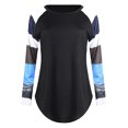 thumbnail image 3 of Pompotops Haut Décontracté à Manches Rayées Patchwork pour Femmes T-Shirt Ample à Manches Longues Blouse, 3 of 6