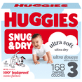 thumbnail image 1 of Huggies Snug & Dry Baby Diapers, Size 3 (16-28 lbs), 168 Count, 1 of 7
