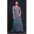 thumbnail image 2 of Bimba Robe Anarkali à Col Mandarin Imprimée Shibori Indigo Blue2 pour Femme, Kurta Ethnique Indienne, Moyen, 2 of 6