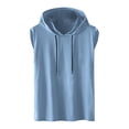 thumbnail image 1 of DPTALR T-Shirt de Sport Sans Manches Décontracté à Capuche Solide pour Hommes, 1 of 5