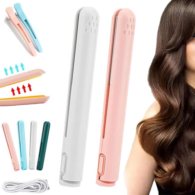 Ceramic Mini Hair Curler, Dual Glam Mini Dual Purpose Curling Iron, Dualglam Mini Curling Iron, for Travel Home