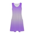 thumbnail image 4 of Ovzne Robes pour Femmes Robe d'Été Robe d'Été pour Femmes à Imprimé Dégradé Ample Sans Manches à Col en V avec Poche Robe Soleil Liquidation, 4 of 6