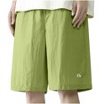 thumbnail image 4 of Diufon Men's Athletic Shorts Cotton Linen Drawstring Waisted Outdoor Sport Shorts Spring Summer Shorts with Pockets, 4 of 5