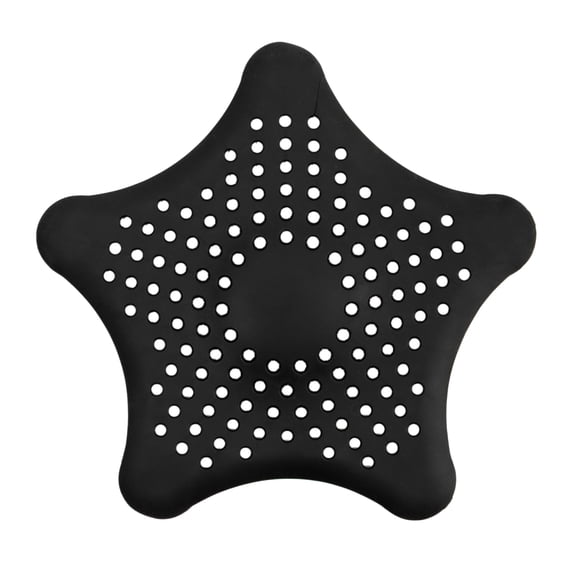 Era Silicone Hair Catcher for Bath and Shower Drains, Black 6.18x6.18in