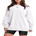 thumbnail image 1 of Women’s Oversized Sweatshirts Long Sleeve Solid Color Pullover Tops, 1 of 6