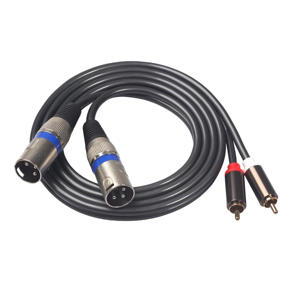 Dual XLR Stereo YCable Splitter Cord Compatible for Multimedia Speakers And Home Stereo 5FT