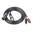 thumbnail image 1 of Dual XLR Stereo YCable Splitter Cord Compatible for Multimedia Speakers And Home Stereo 5FT, 1 of 8