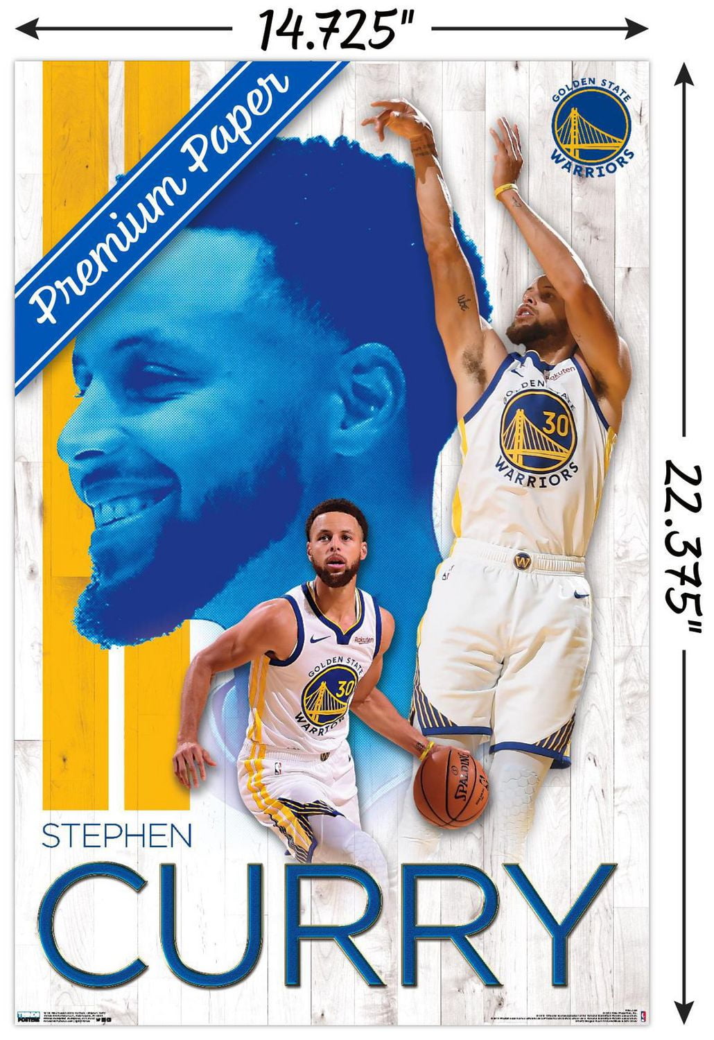NBA Golden State Warriors - Stephen Curry 19 Wall Poster