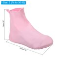 thumbnail image 2 of Unique Bargains Couvre-Chaussures Imperméables en Silicone Réutilisables et Pliables 22x15cm pour Surchaussures, Rose, 2 of 7