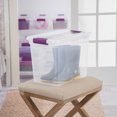 thumbnail image 4 of Sterilite 27 Qt ClearView Latch Storage Stackable Bin with Latching Lid, 12 Pack, 4 of 8