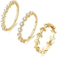 thumbnail image 1 of 3PCS Stackable Gold Rings for Women 1mm 14K Gold Plated Dainty Thin Pinky Rings Non Tarnish CZ Band Stacking Thumb Knuckle Ring-7-goldb, 1 of 5