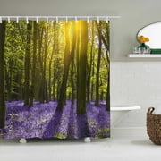 Dvkptbk Printed Shower Curtain Fabric, Farmhouse Shower Curtains for Bathroom, Natural Cloth Soft Bath Curtain Hotel Quality, Light-Weight & Machine Washable, 60"x71"