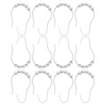 thumbnail image 3 of QualitChoice 12 Pieces Stainless Steel Shower Curtain Hooks Rod Hangers Rings Universal Hardware Accessories Replacement Parts White 1Set, 3 of 6