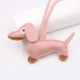 thumbnail image 1 of Leather Dachshund Keychain with Rope Handmade Sausage Dog Bag Charm for Phone Case, Car Keys & Pet Lover Accessory, 1 of 1