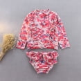 thumbnail image 1 of Girl Swimsuit 2 Piece Tankini Set Swimwear Floral Printing Toddler Bathing Suit 3-4 Years, 1 of 7