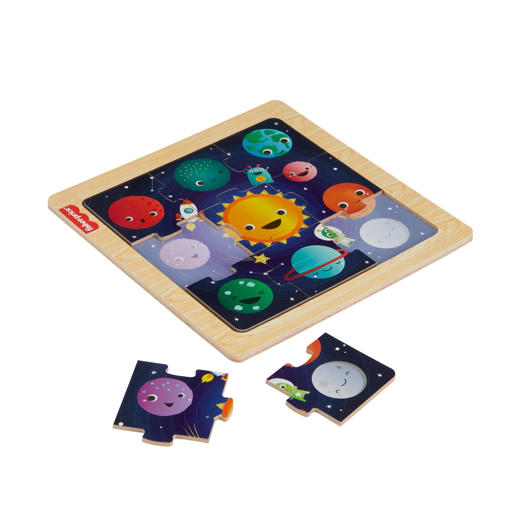 Fisher-Price Wooden Jigsaw Puzzle Space Theme - Walmart Exclusive