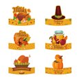 thumbnail image 4 of 6Pcs Thanksgiving Theme Paper Hat Pumpkin Turkey Birthday Photo Prop Party Decoration Hat, 4 of 8