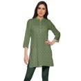 thumbnail image 1 of Moomaya Kurtis Courtes à Col Montant en Poly-Crêpe pour Femmes, Haut de Robe Imprimé, 1 of 5