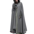 thumbnail image 1 of Women Trench Coat Open Front Cardigan Jacket Coat Cape Cloak Poncho Plus, 1 of 9