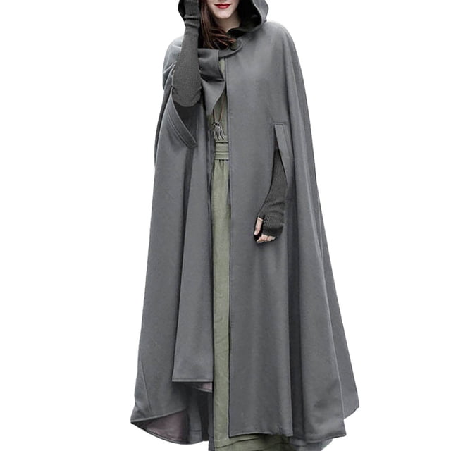 Women Trench Coat Open Front Cardigan Jacket Coat Cape Cloak Poncho Plus
