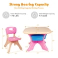 thumbnail image 2 of Gymax Plastic Children Kids Table & Chair Set 3 PC Play Furniture, 2 of 10