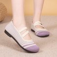 thumbnail image 2 of B91xZ Chaussures Plates pour Femmes Décontractées à Lacets à Enfiler Pointues, Violet 8.5, 2 of 5