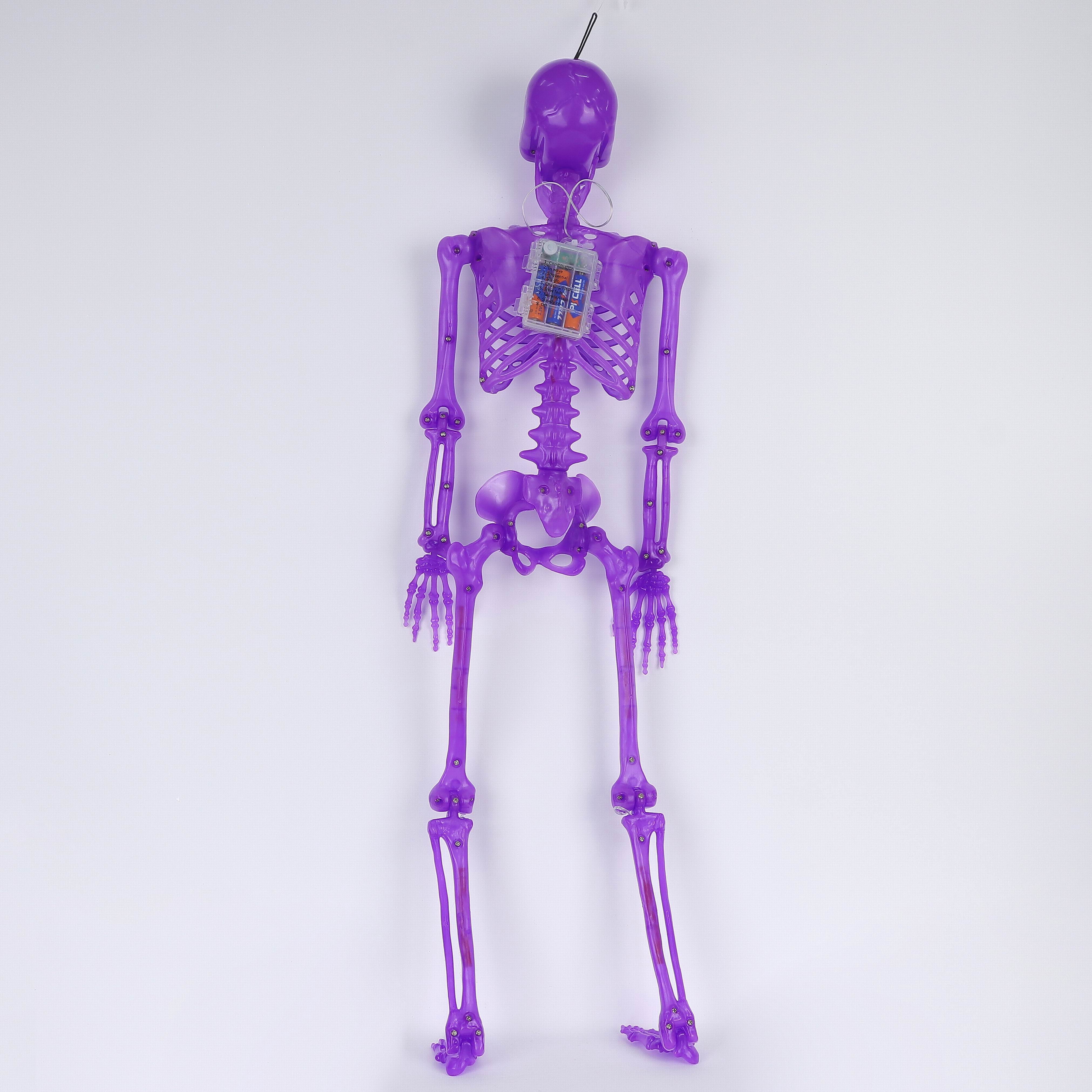 Halloween 36‑Inch Led Purple Skeleton With Multi‑Changing Light Effects
