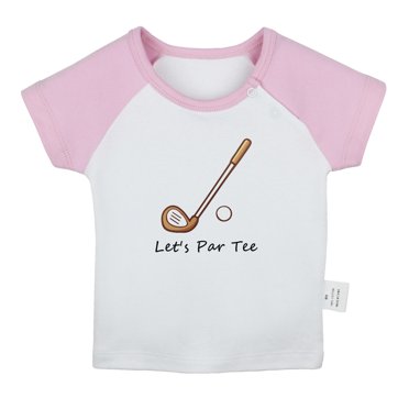 iDzn Let's Par Tee Golf Funny T shirt For Baby, Newborn Babies T-shirts, Infant Tops, 0-24 Months Kids Graphic Tees Clothing
