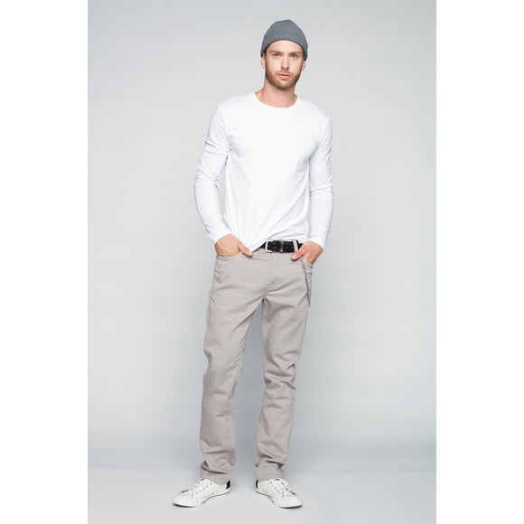 BAUHAUS FRANKIE (3035 Series) - 5 Pocket Straight Fit French Terry Pants - Light Grey