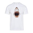 thumbnail image 1 of T-Shirt à Manches Courtes pour Homme avec Attaque de Requin - Blanc - Moyen, 1 of 1
