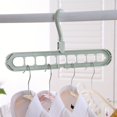 thumbnail image 1 of Cagogo Organisateur de Cintres à 9 Trous, Organisateur de Garde-Robe Multifonction Gain de Place pour Rangement de Garde-Robe, Cintre Magique Pliable pour Voyage et Usage à la Maison, Cintre à Vêtements en Plastique Durable pour Vêtements, 1 of 2