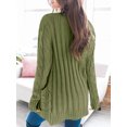 thumbnail image 3 of Cardigan en Tricot à Manches Longues pour Femmes avec Bouton Ouvert sur le devant, 3 of 5